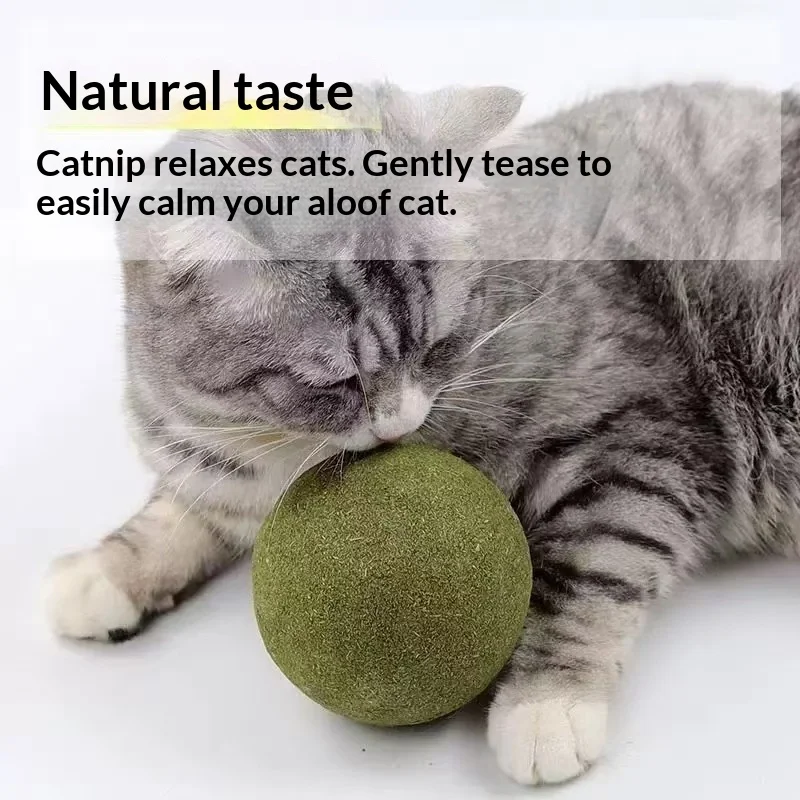 Juguete pelota catnip gigante antiestrés para gatos y autojuego - imagen 4