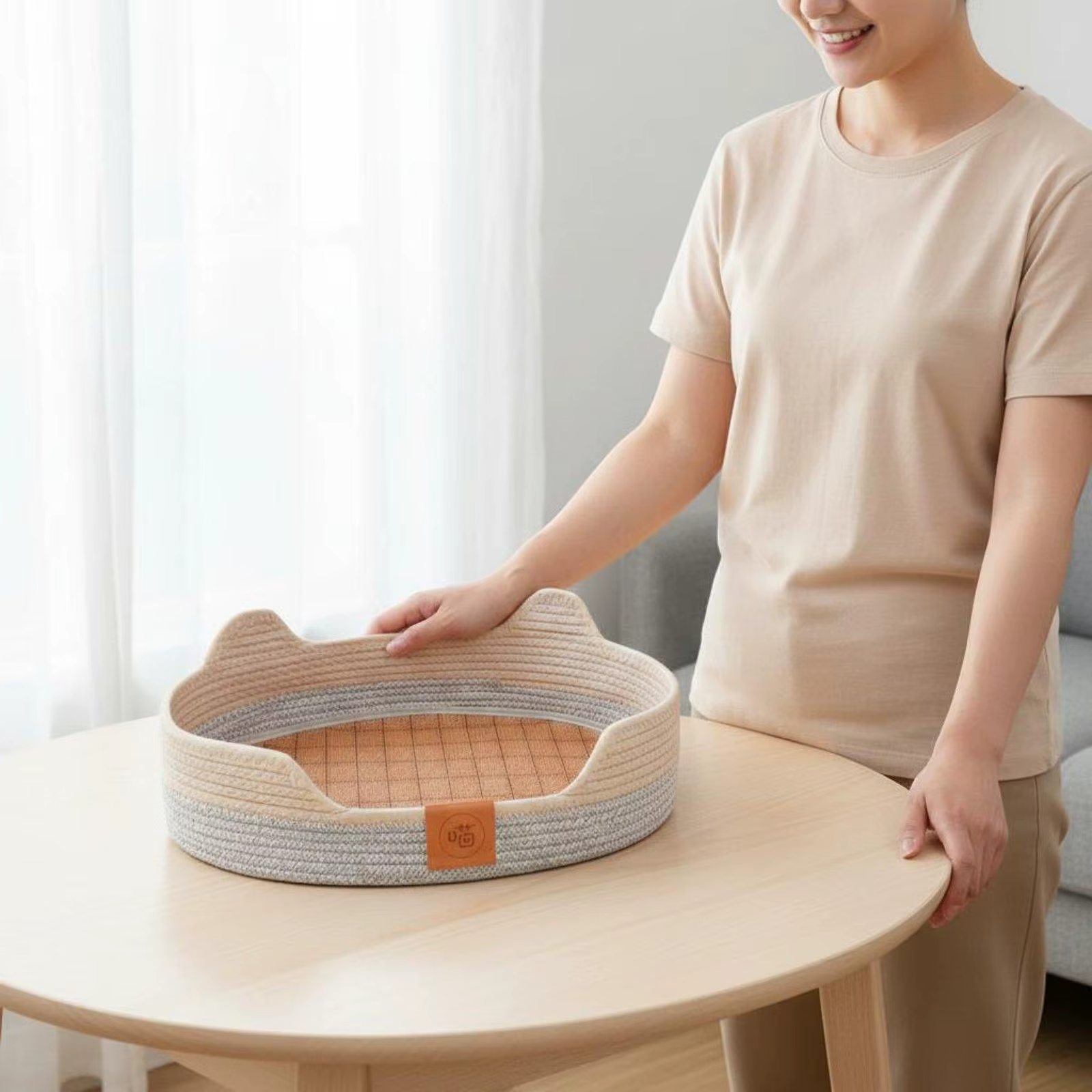 Hamaca para Gatos de Algodón – Cama Colgante Acogedora y Duradera - imagen 2