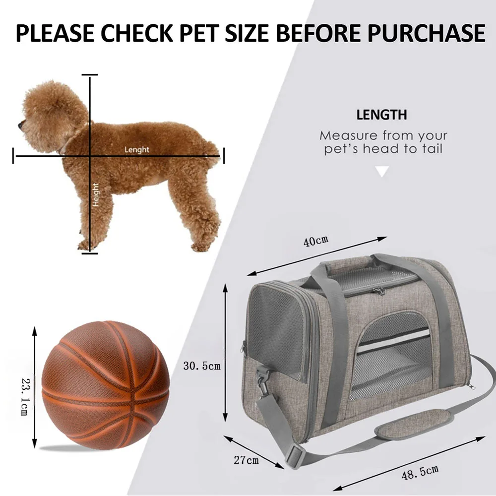 Bolsa de transporte plegable para gatos y perros - imagen 2