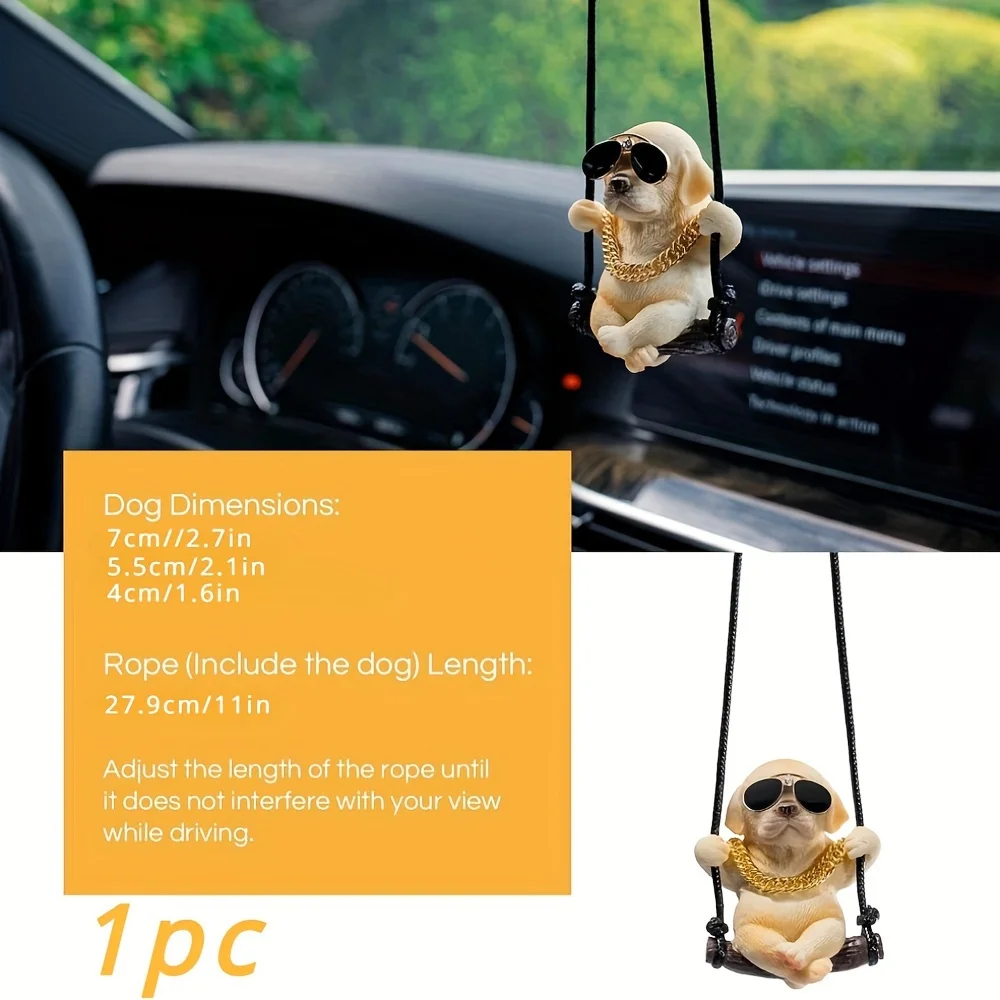 Adorno retrovisor Labrador y Golden Retriever para coche - imagen 2