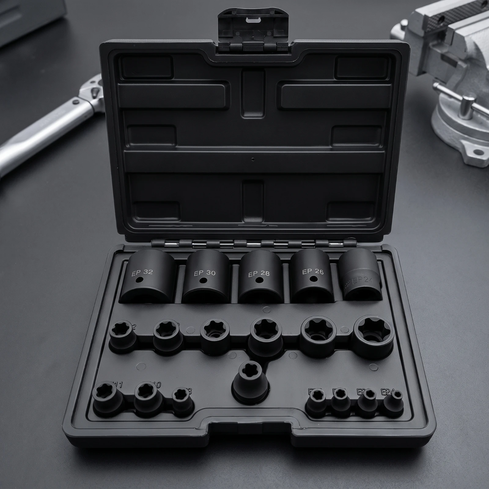 Juego llaves vaso con estuche – Set herramientas mecánicas - imagen 3