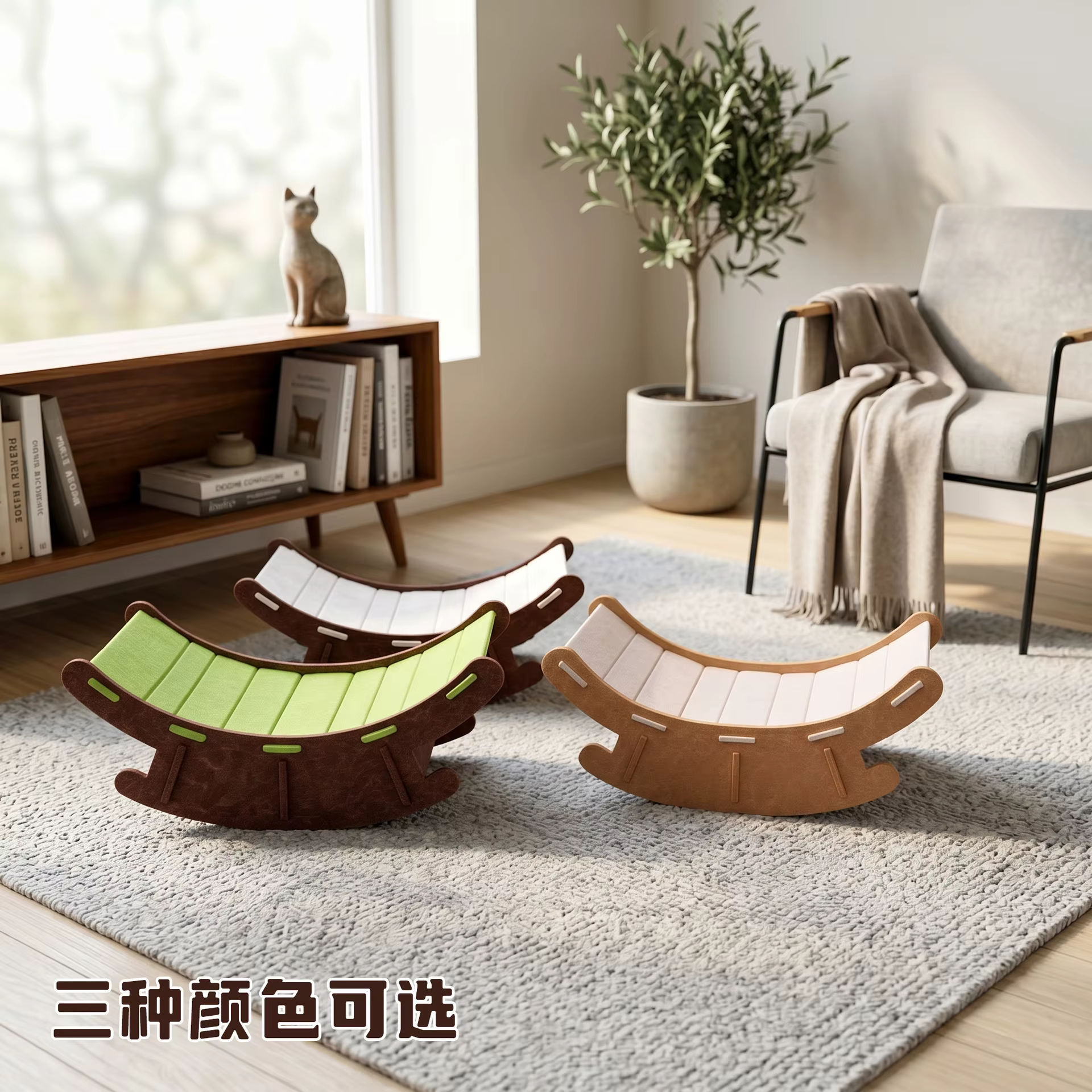Cama nido para gatos y perros con rascador – Accesorio 4 estaciones - imagen 4