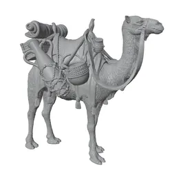 Figura de camello impresa en 3D – Adorno sin pintar para escritorio