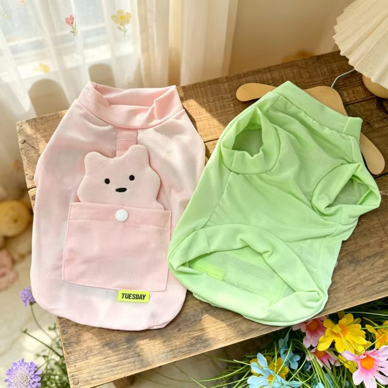 Camiseta de verano para perros y gatos con oso 3D - imagen 5