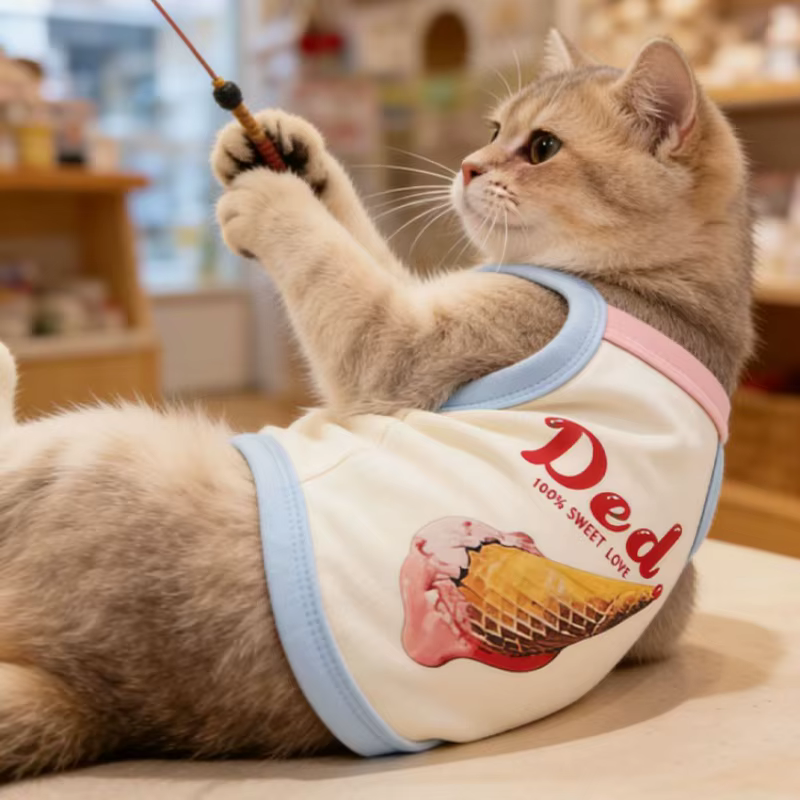 Vestido veraniego para gatos y perros – Falda princesa estampada