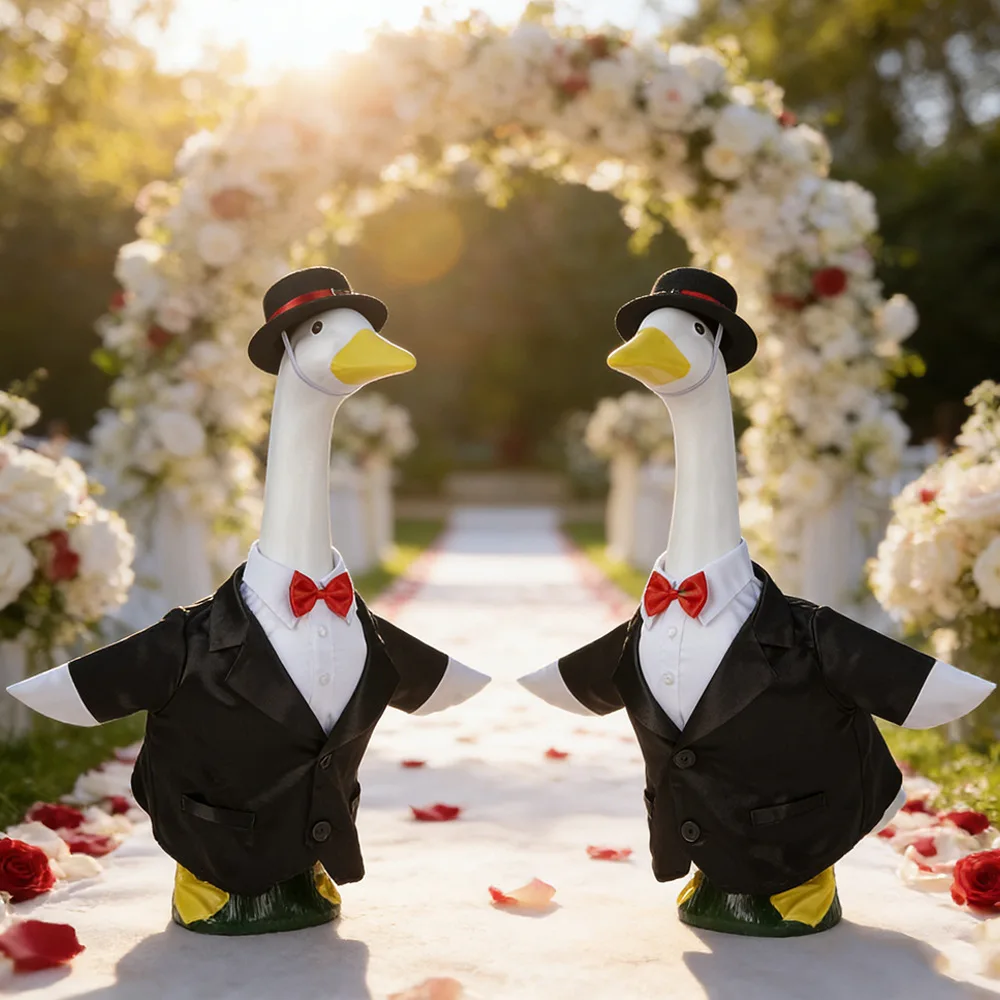 Traje de ganso para perros pequeños y gatos – Disfraz con sombrero y falda - imagen 3