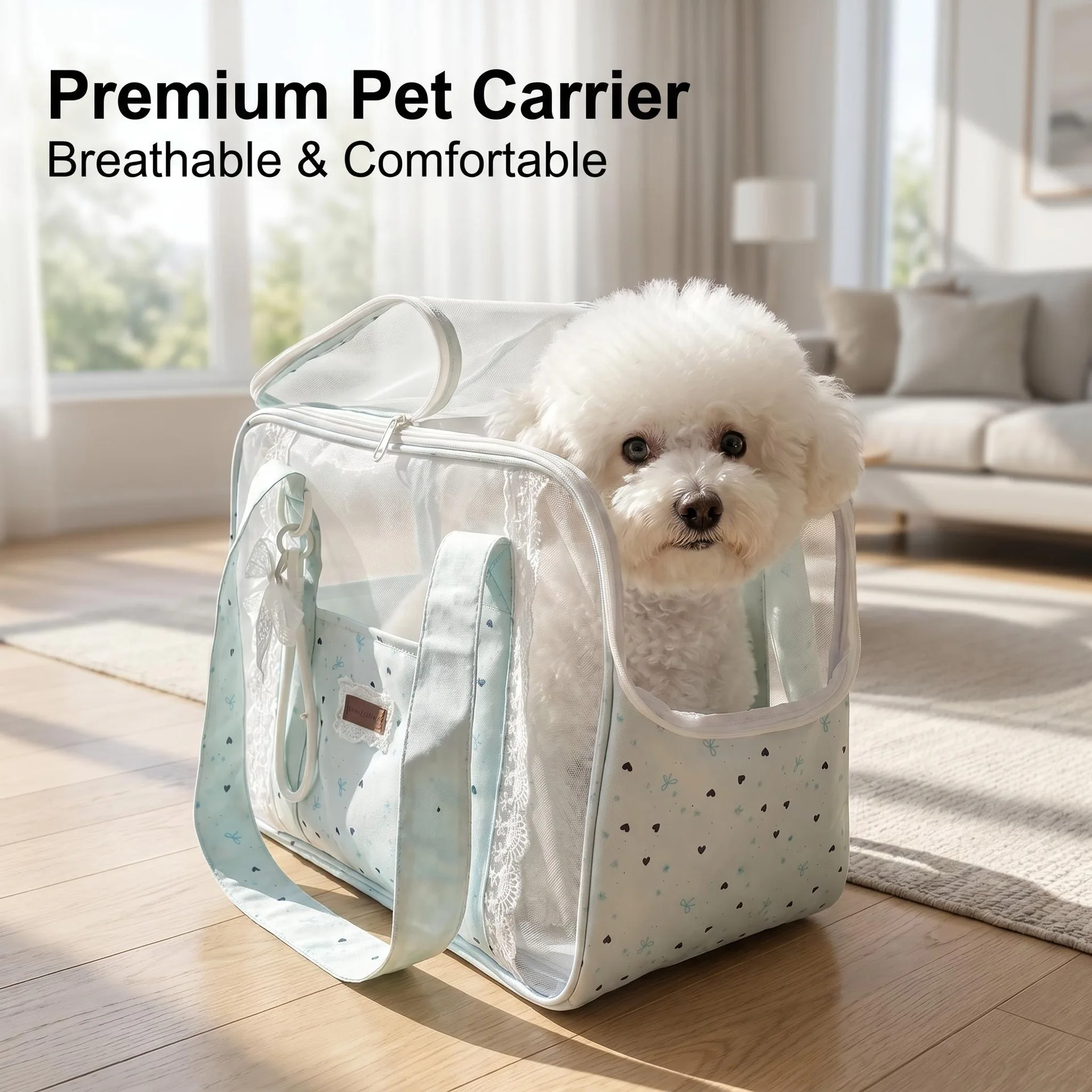 Mochila transportín transpirable para gatos y perros pequeños - imagen 2