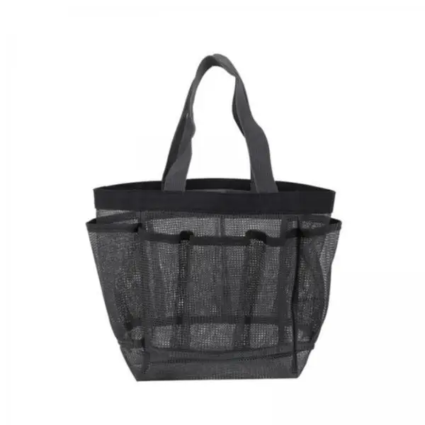 Bolsa de malla para ducha con múltiples bolsillos