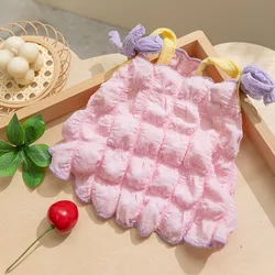Vestido de verano rosa con lazo y falda de burbujas para perros