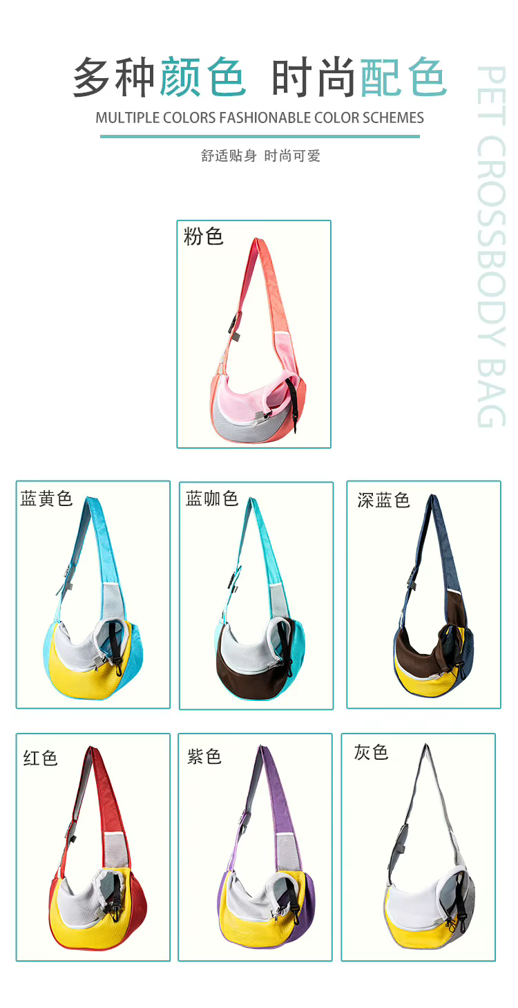 Bolso cruzado de malla transpirable para mascotas, bolso de viaje portátil de un solo hombro para gatos, bolsa de viaje para gatitos y cachorros pequeños - uso práctico