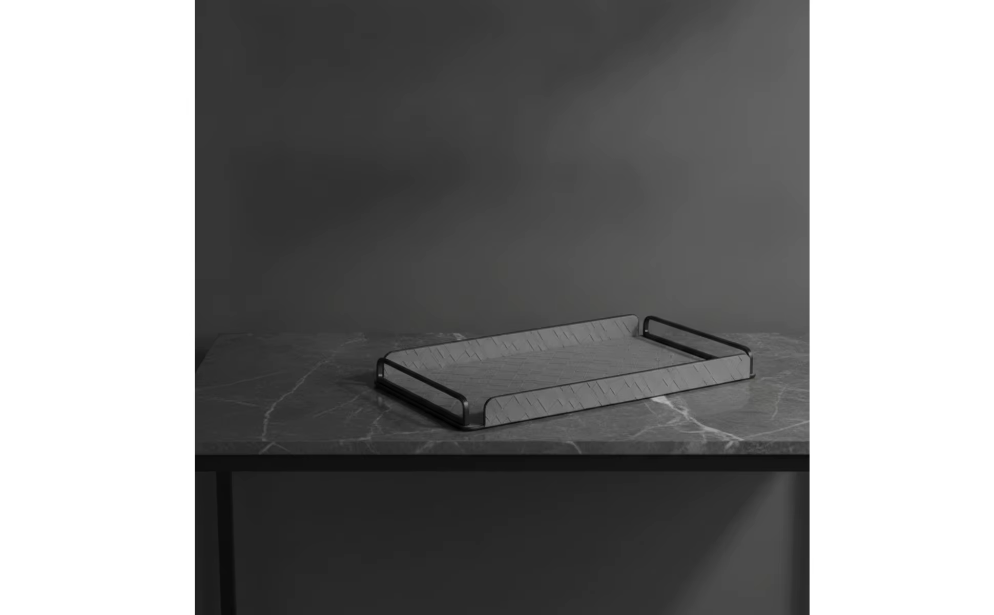 Bandeja rectangular compacta para organizar