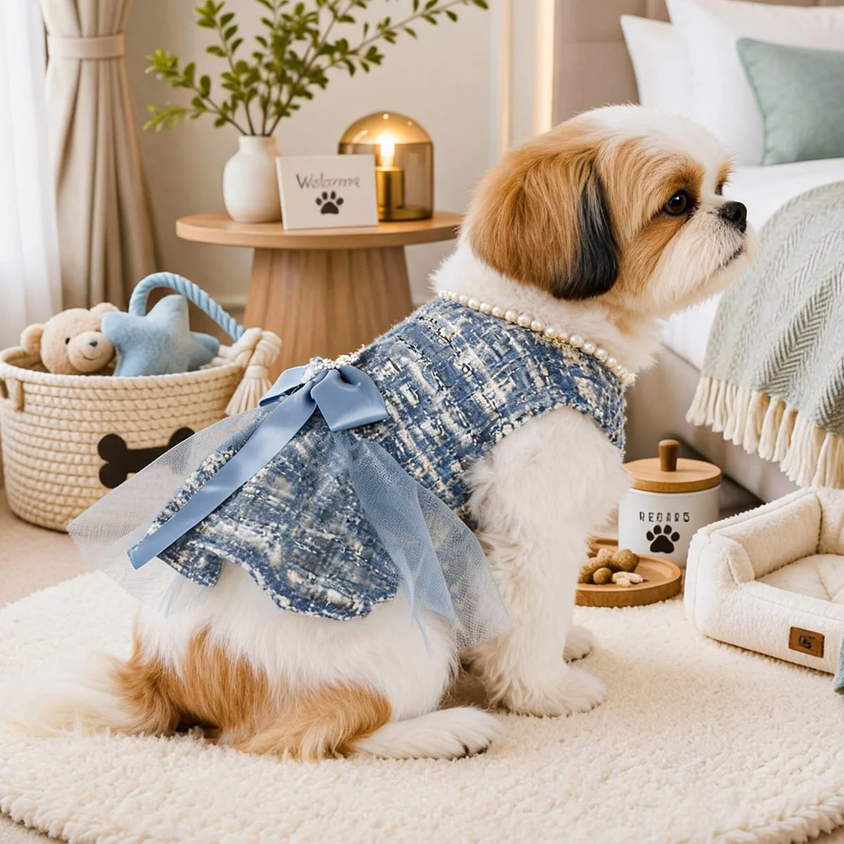 Vestido de estilo clásico para cachorro