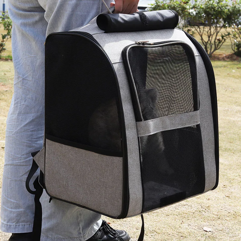 Mochila transpirable plegable para gatos y perros pequeños, viaje - imagen 4