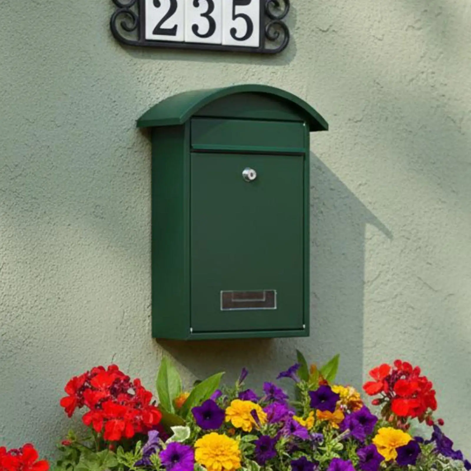 Buzón de pared metálico para jardín resistente a la intemperie - imagen 5