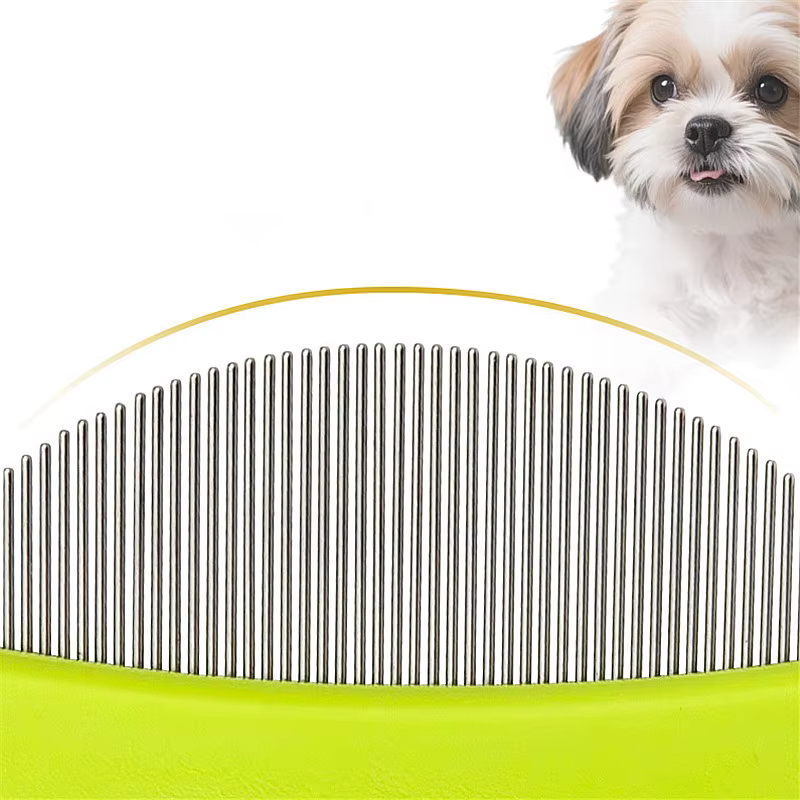 Peine antipulgas y masaje para perros y gatos, dientes densos - imagen 2