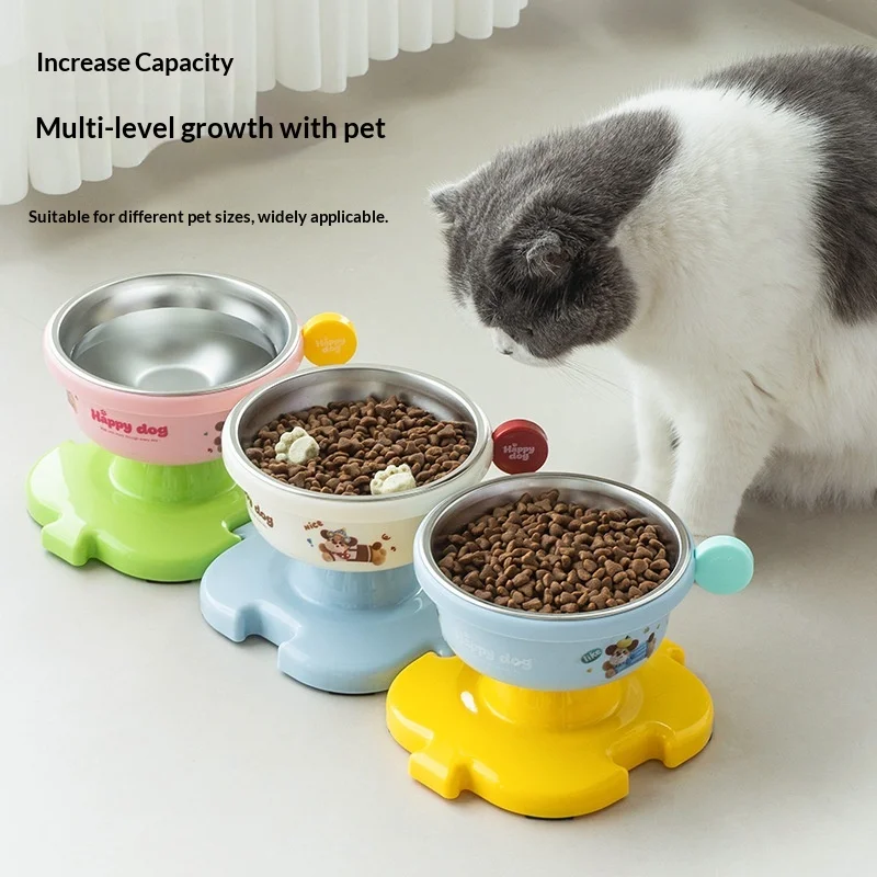 Comedero acero inoxidable antideslizante para gatos y perros pequeños, patas altas - imagen 4