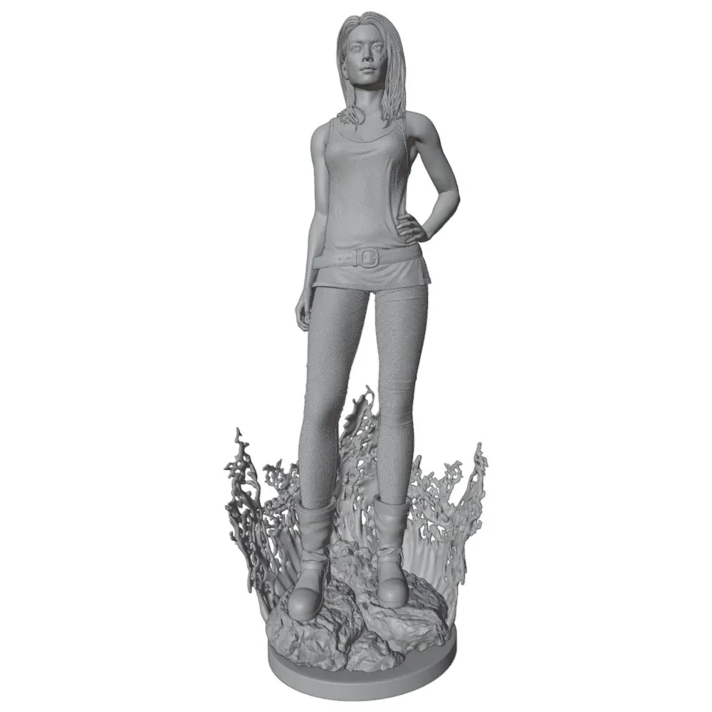 Kit de modelo GK miniatura resina gris vista frontal