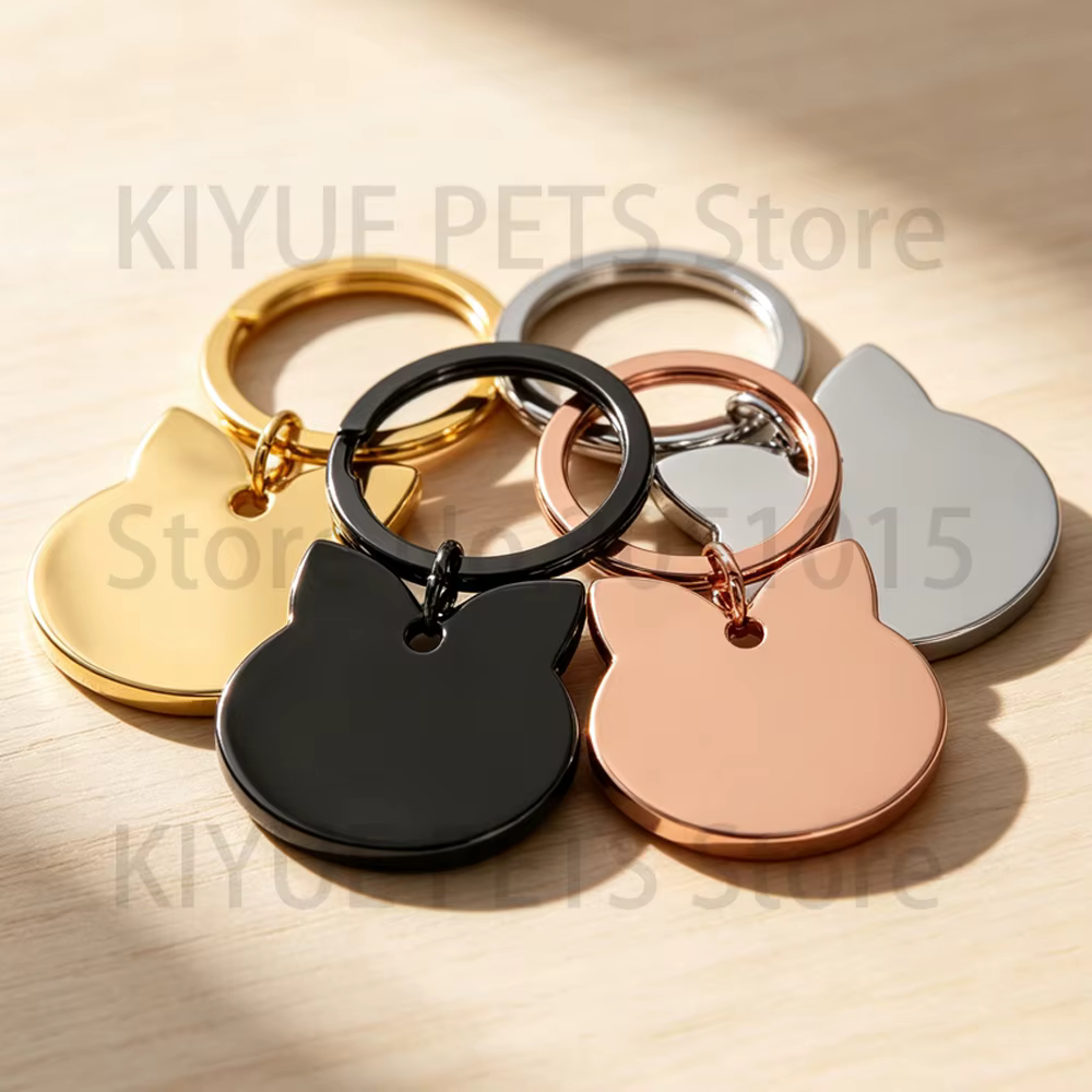 Placas identificativas grabables para gatos y perros – Set acero inoxidable - imagen 2