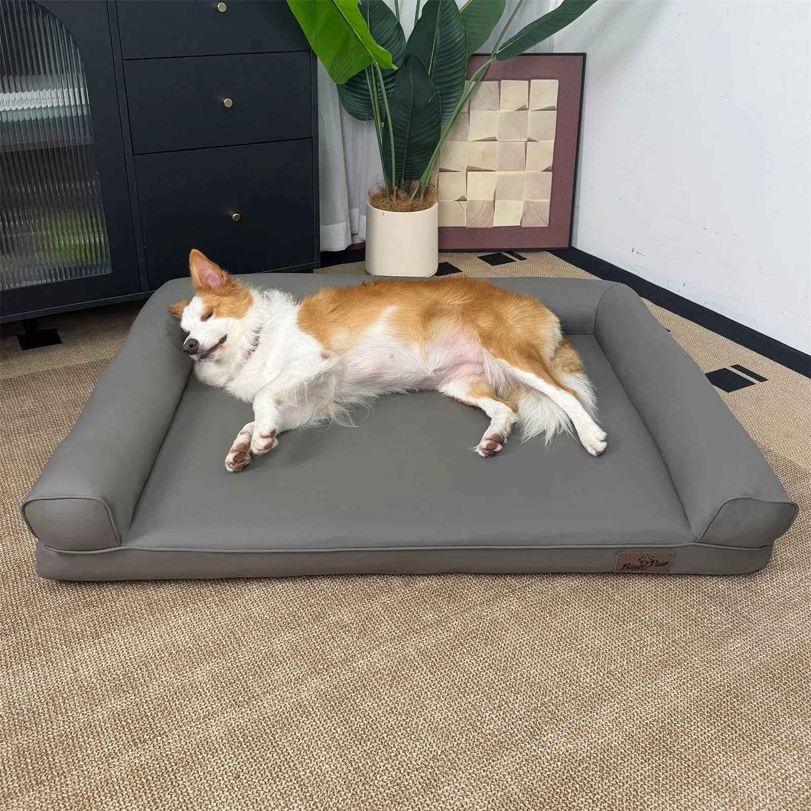 Cama ortopédica extra grande para perros impermeable con funda - imagen 4