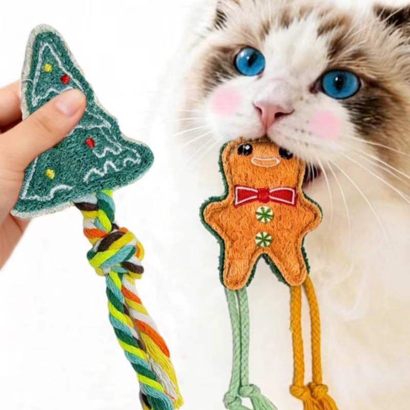 Juguete lufa masticable para gatos y perros pequeños – Ideal para limpieza dental - imagen 4