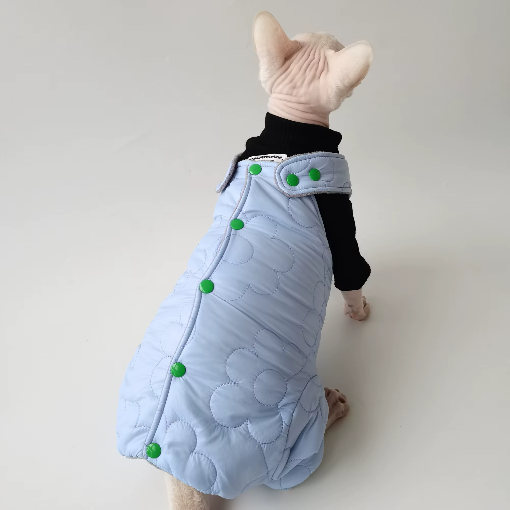 Abrigo acolchado de algodón para gatos Sphynx de invierno - imagen 2