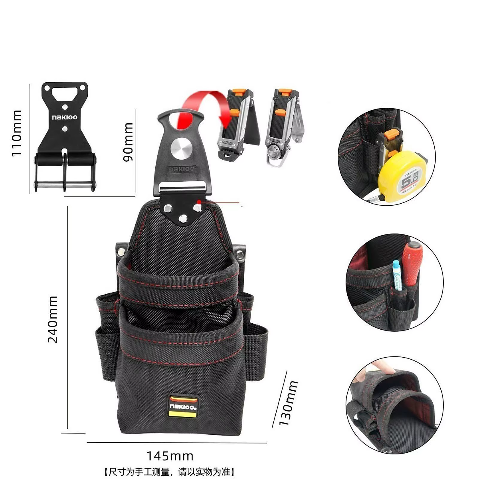 Riñonera organizadora para paseos de gato y perro – Bolsa cintura - imagen 3