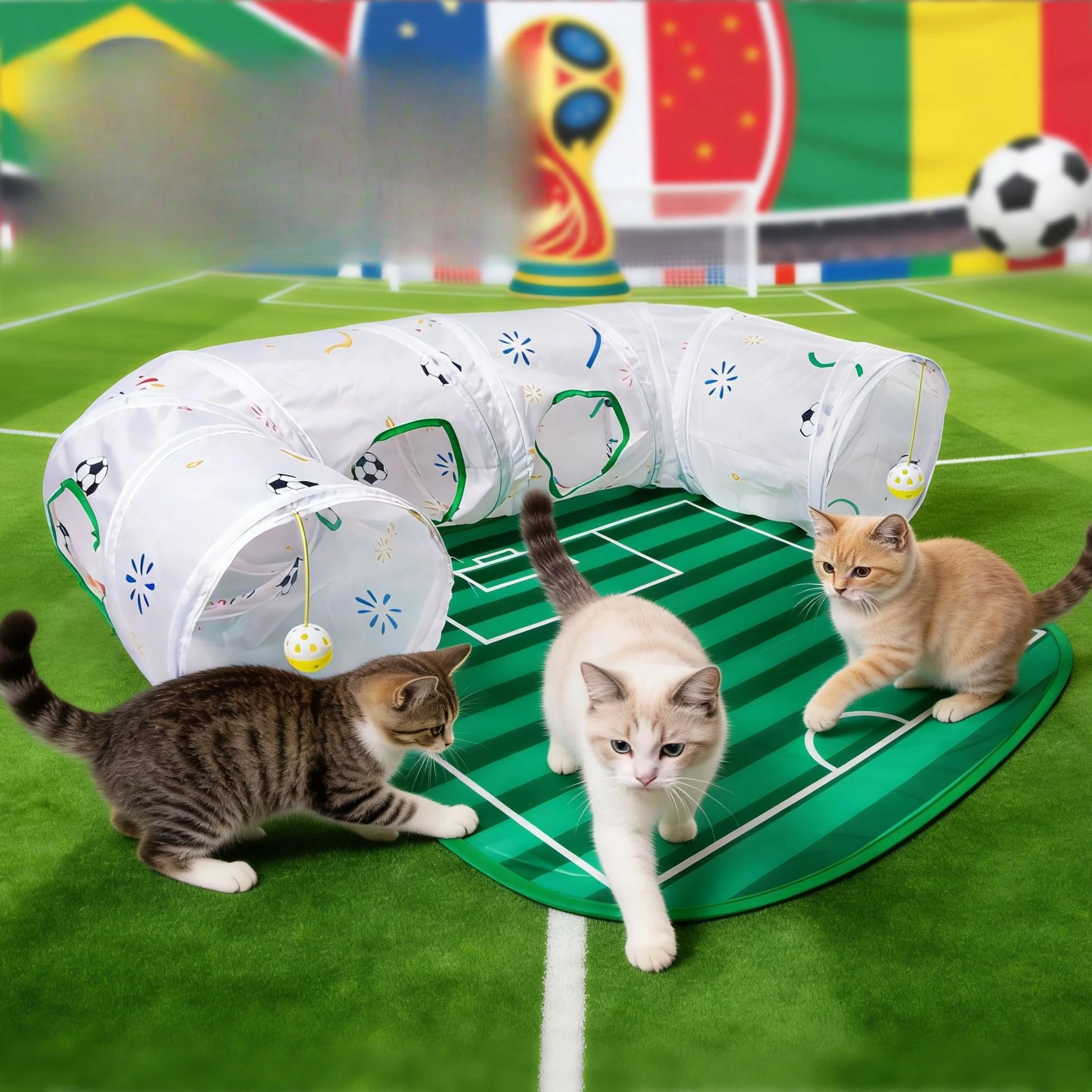 Túnel para gatos interactivo