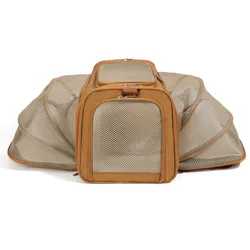 Bolsa transporte transpirable expandible para gatos y perros pequeños
