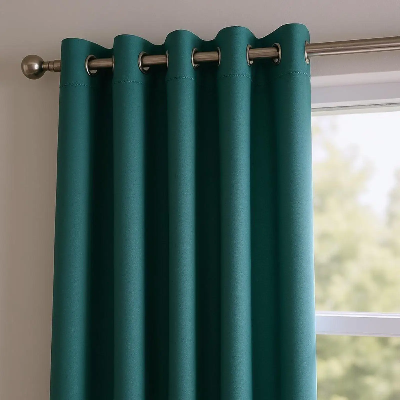 Cortinas Opacas con Ganchos para Dormitorio – Aislamiento Térmico y Privacidad - imagen 3