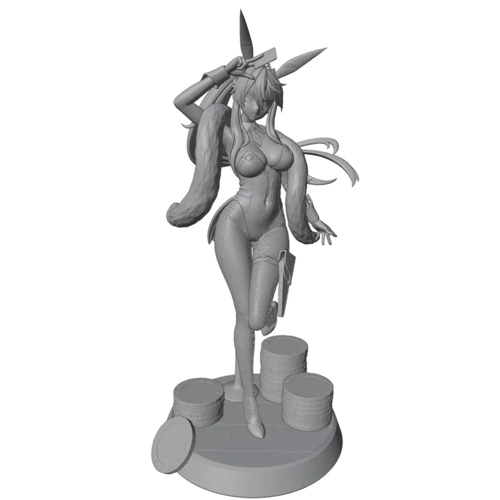 Figura de anime GK gris en impresión 3D, sin montar ni pintar DIY - imagen 2