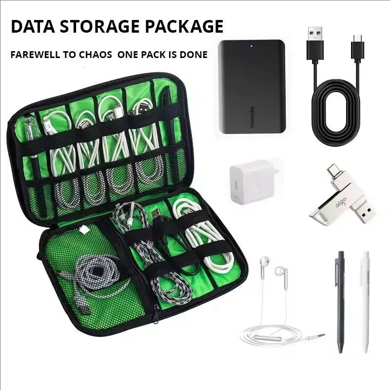 Bolsa organizadora impermeable para cables USB y accesorios de viaje – 1 unidad - imagen 3