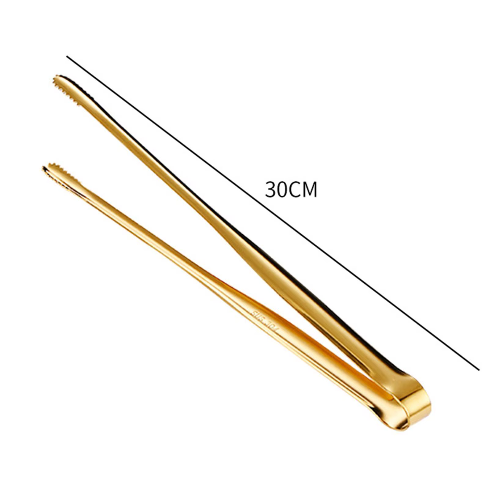Pinzas de acero inoxidable para manipular y servir alimentos