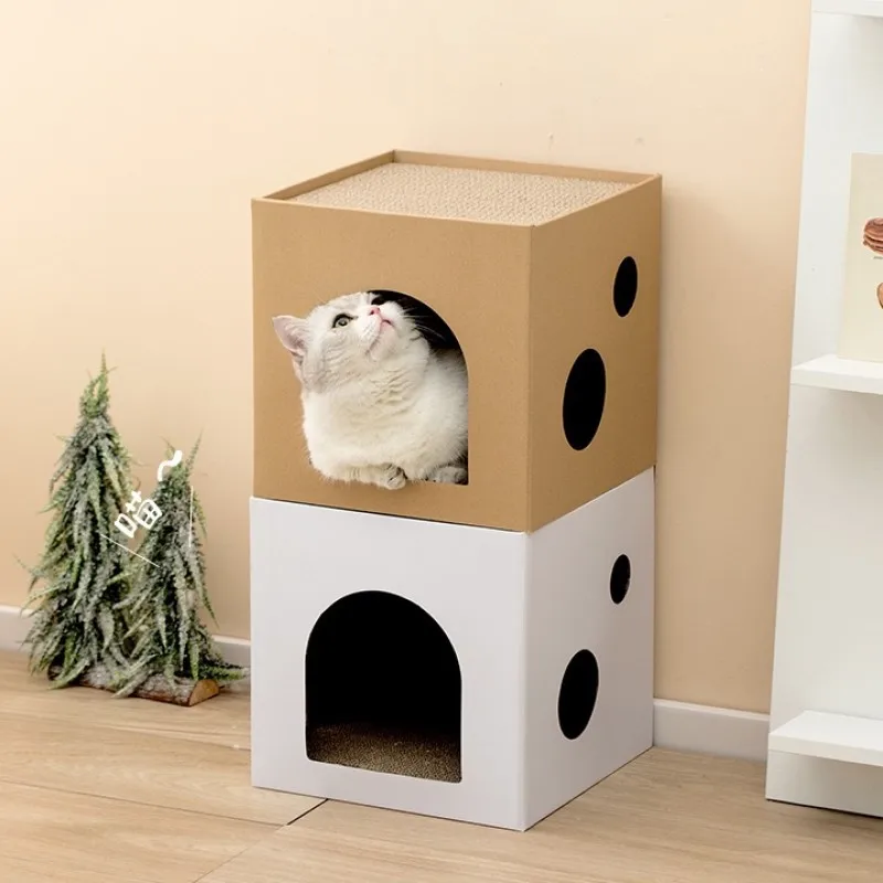 Rascador de cartón multifuncional para gatos