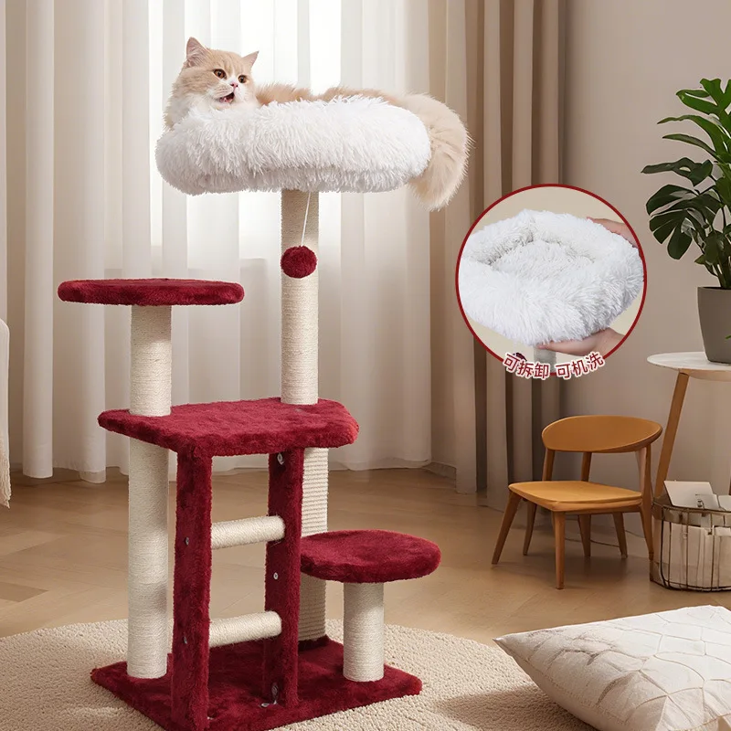 Estructura de sisal integrada para múltiples gatos
