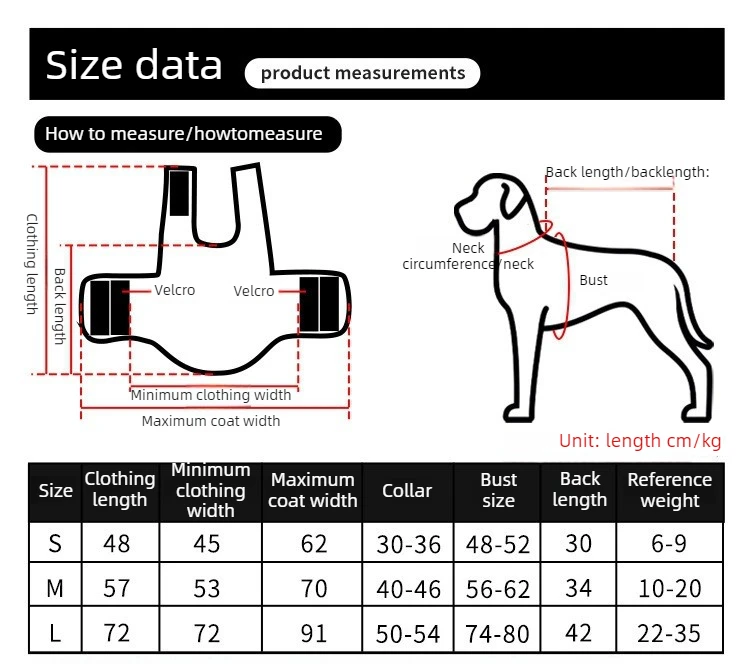 Vista frontal del chaleco flotador para perros con asa de seguridad