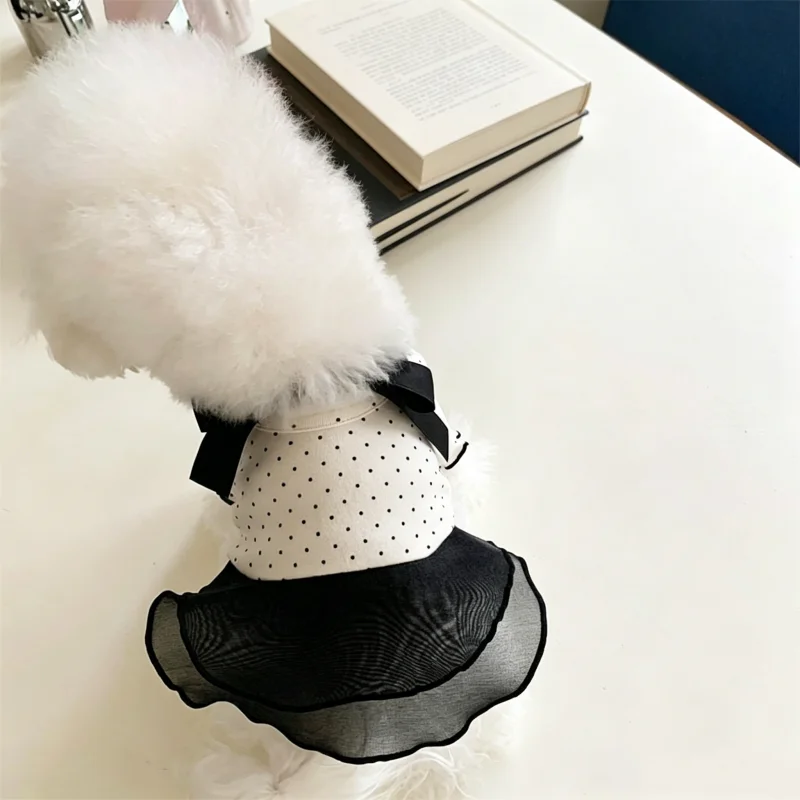 Ropa de verano para perros: vestido con lazo, falda Chihuahua y Bichón - imagen 3