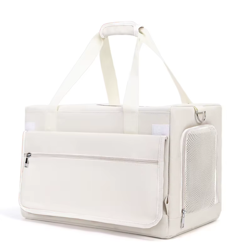 Bolsa de transporte doble capa para gatos y perros transpirable