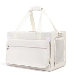 Bolsa de transporte doble capa para gatos y perros transpirable