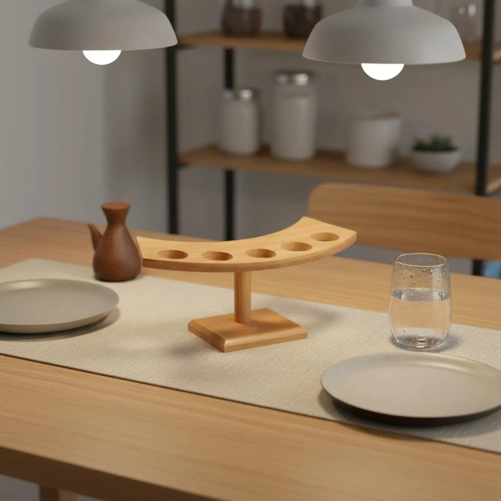 Soporte de Bambú para Sushi – Exhibidor de Rollos con Superficie Pulida - imagen 3
