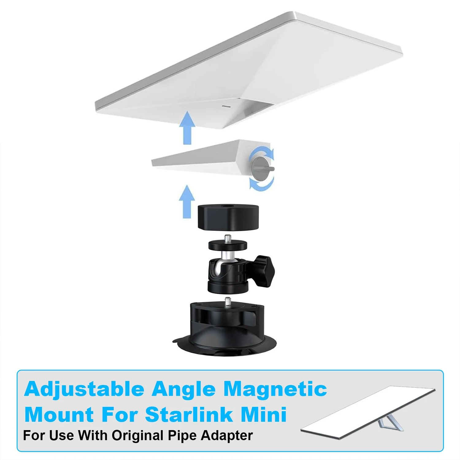 Soporte junto al terminal Starlink Mini