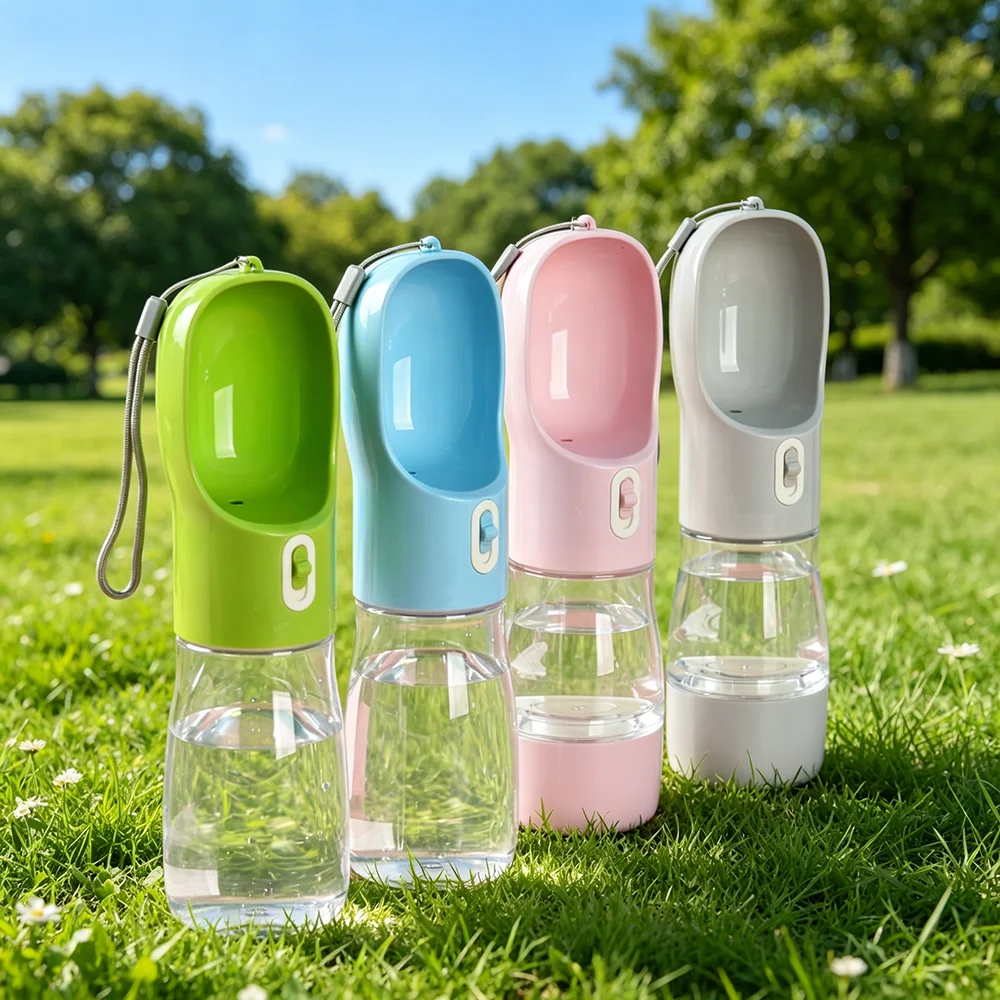 Botella de agua portátil para perros y gatos con tazón antideslizante - imagen 5