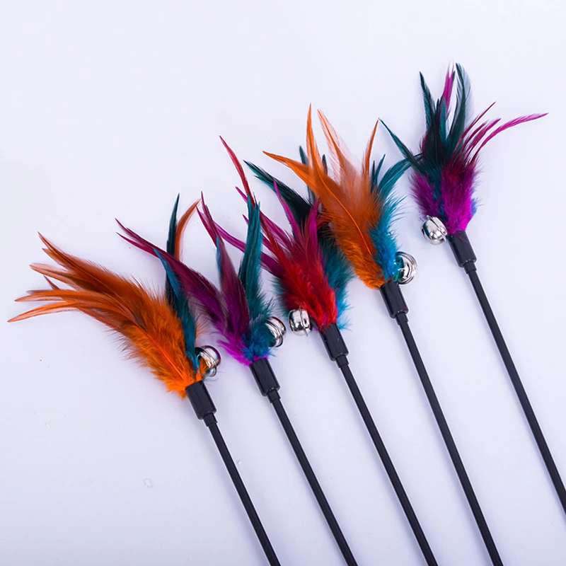 Juguete interactivo para gatos con varita de plumas, interior - imagen 3