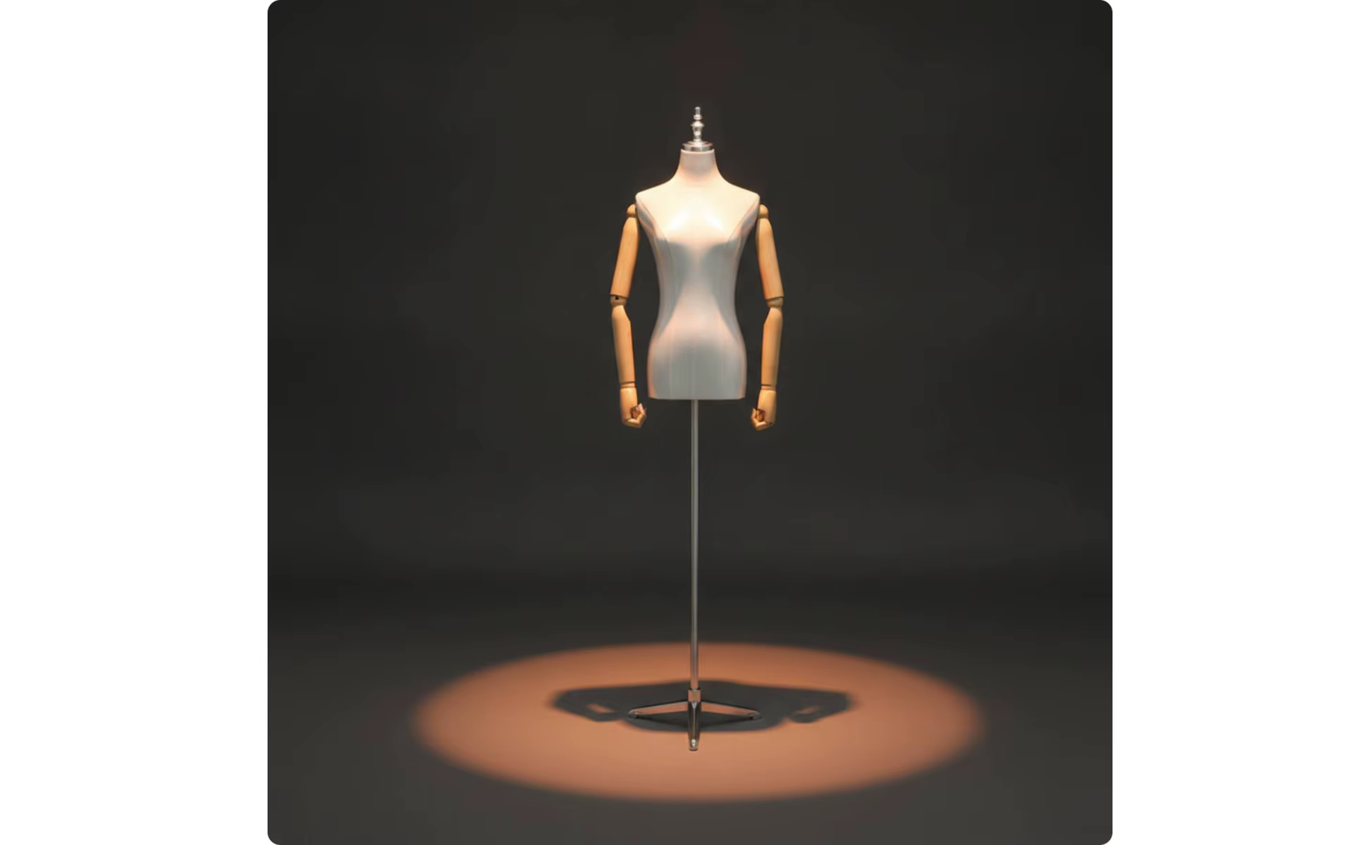 Maniquí torso femenino blanco brillante