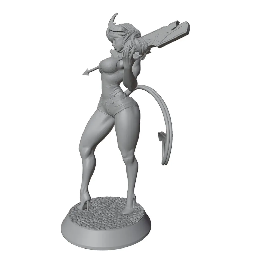 Figura Anime Miniatura GK 1/24 – Modelo 3D Sin Ensamblar ni Pintar 75mm - imagen 3