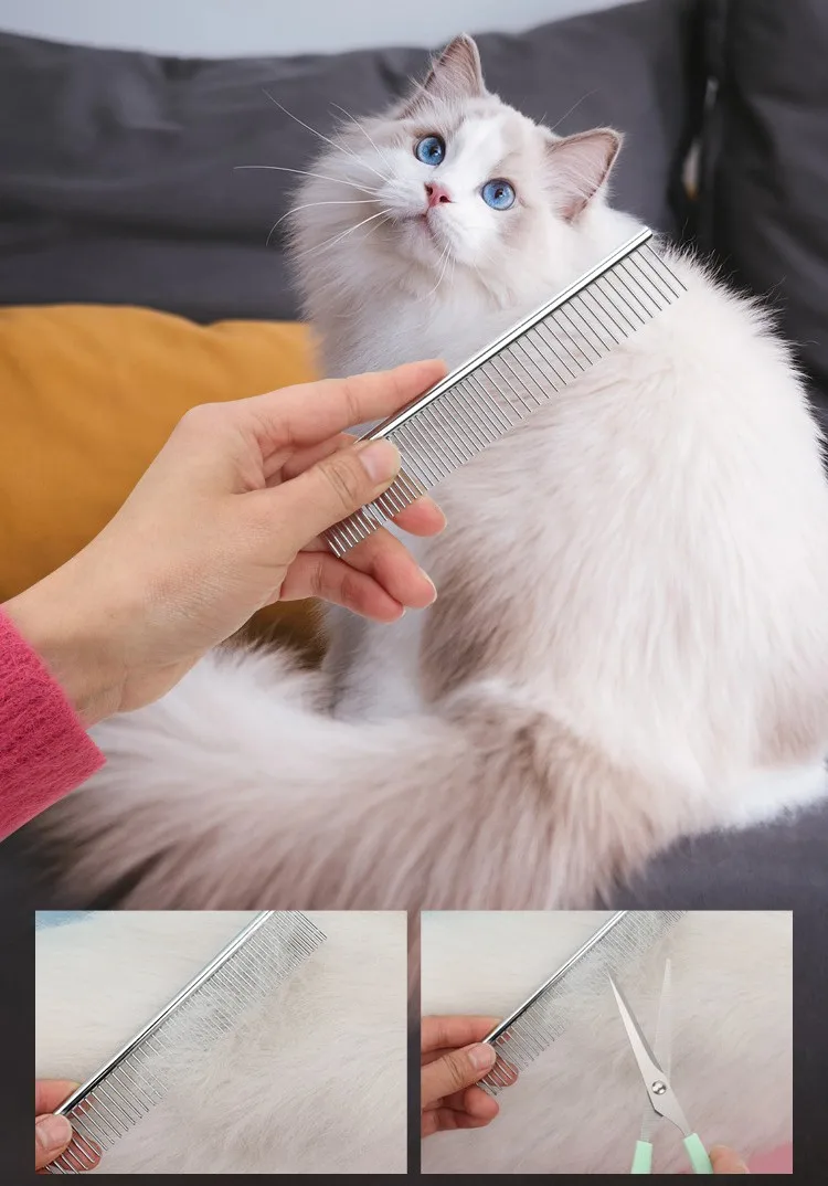Detalle del peine removedor de pelo mascotas