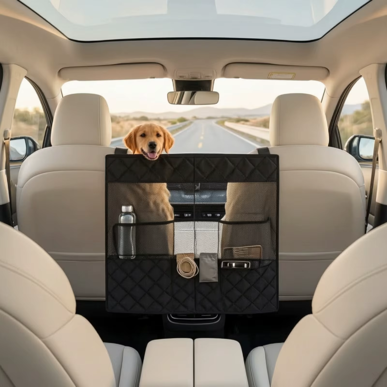 Red separadora para perros en el maletero del coche – Fácil instalación - imagen 4