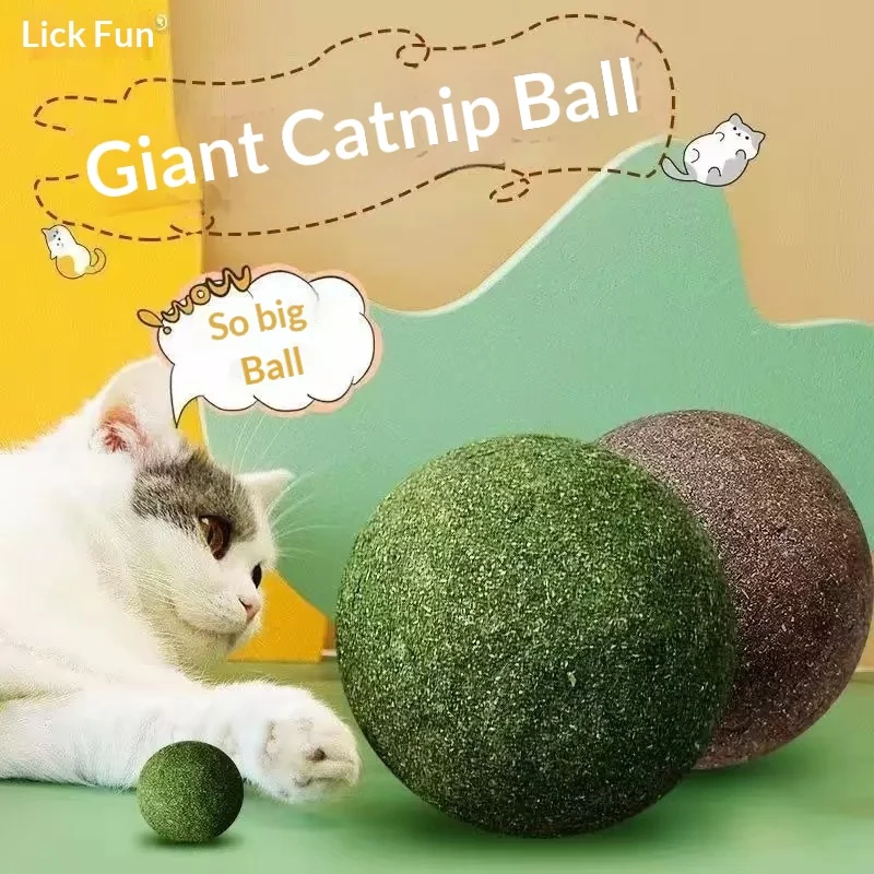 Juguete pelota catnip gigante antiestrés para gatos y autojuego - imagen 2