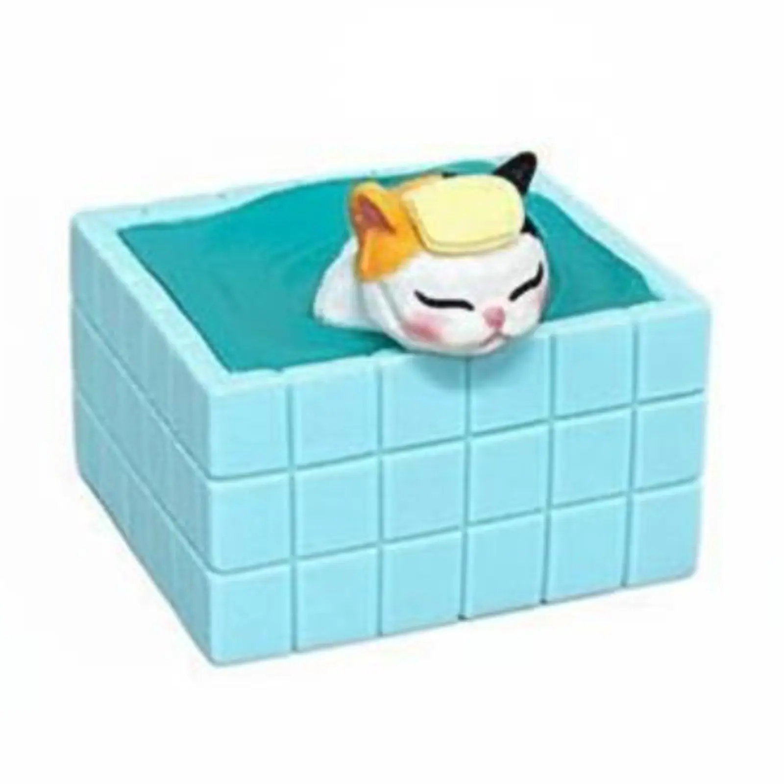 Estatua gato bañándose resina – Decoración hogar y oficina - imagen 5