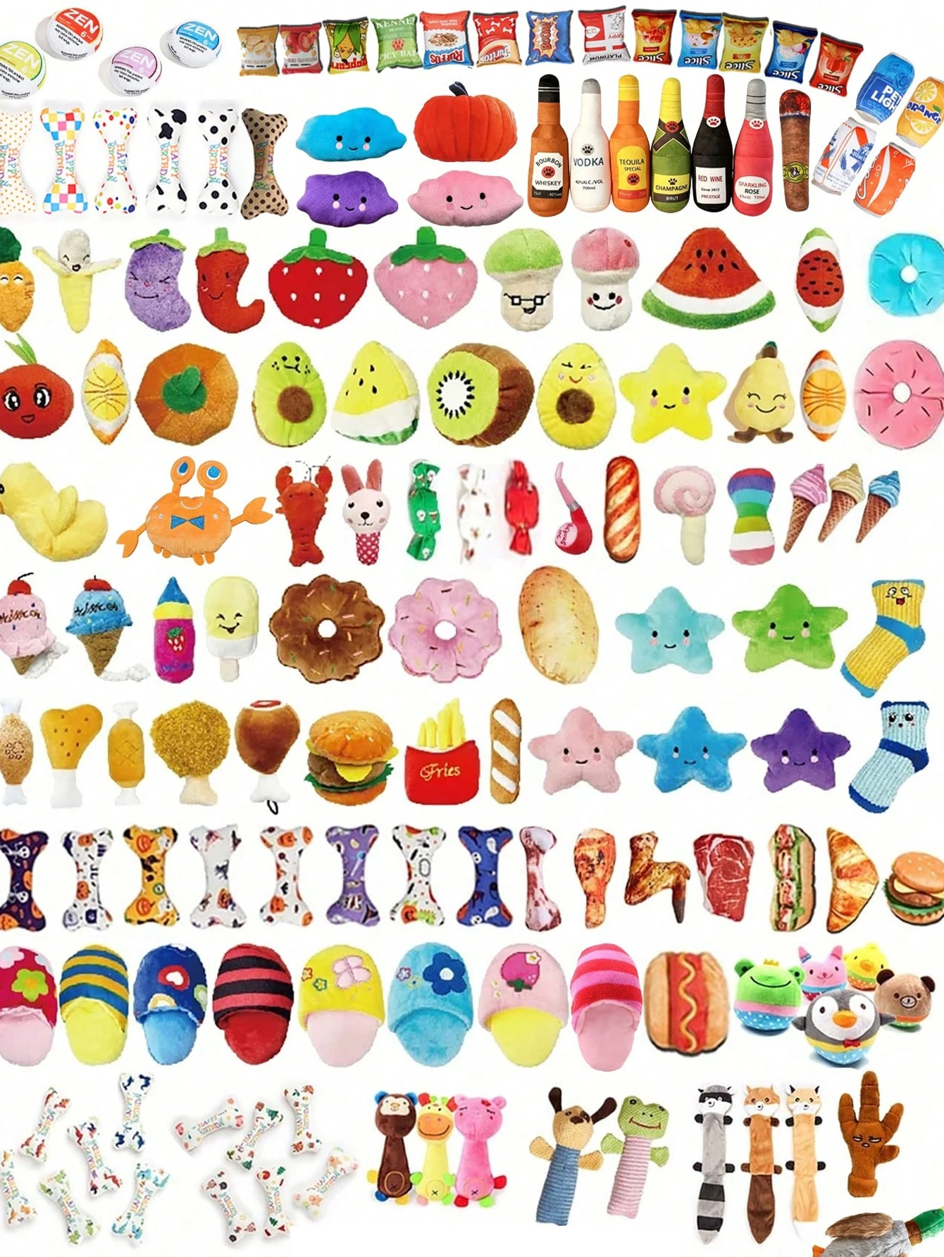 Juguetes de nudo de peluche con chirrido para perros – dentición - imagen 4