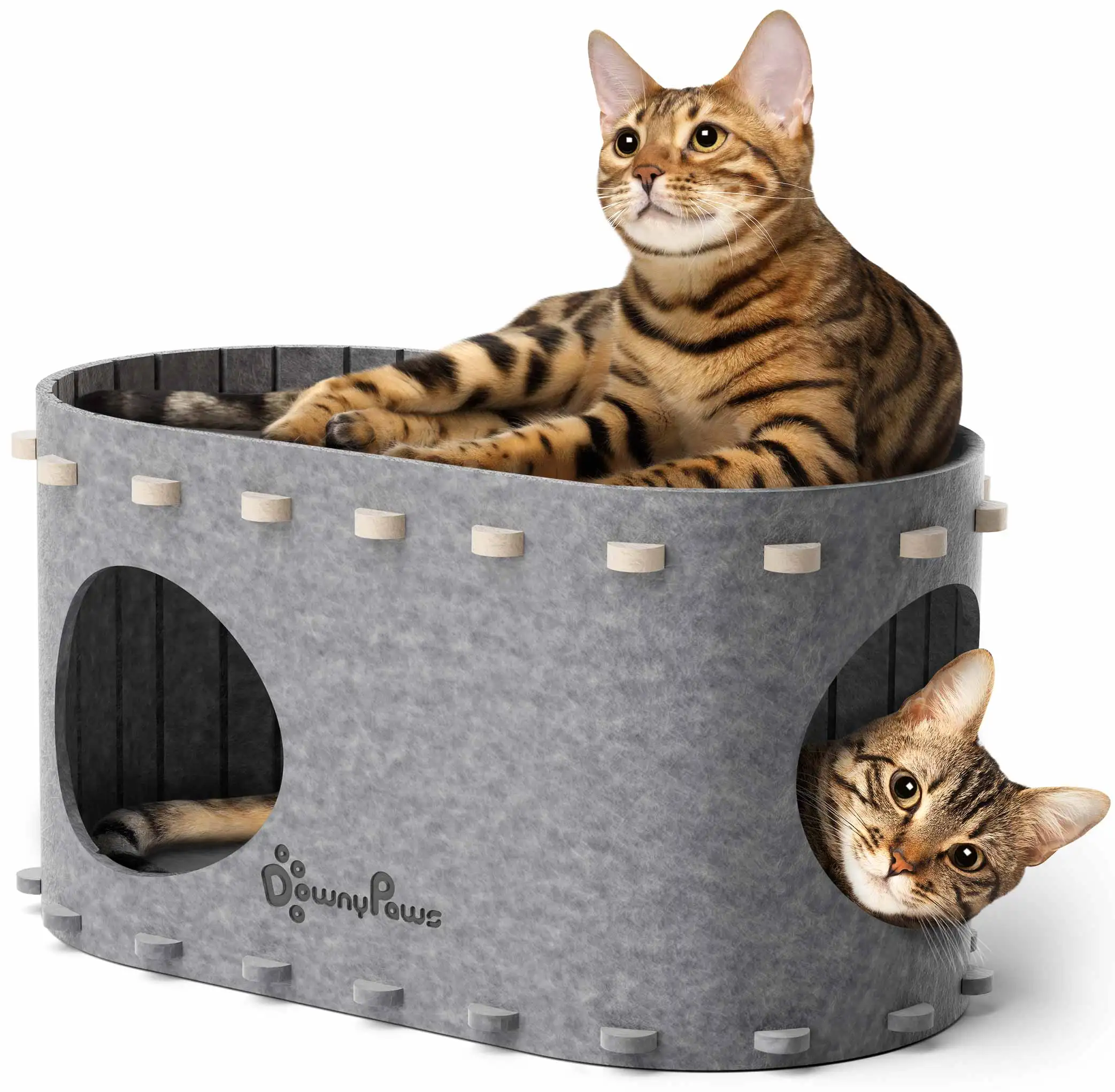 Casa para gatos de interior antirrayos, cueva acolchada para grandes - imagen 2
